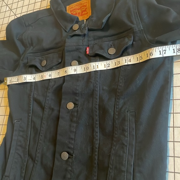 Levi’s black denim Jean jacket size medium youth - Picture 5 of 9